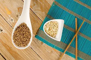 Dried Food Prints: Coriander and lemon grass, traditional Asian condiments