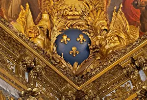 Versailles Prints: a corner of the ceiling of the 'Salon de la Guerre' ('Room of the War') in the Palace of Versailles