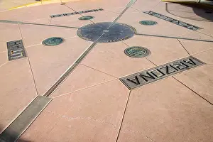 New Mexico Prints: Four Corners Monument marks the point where the boundaries of the four US states of Arizona