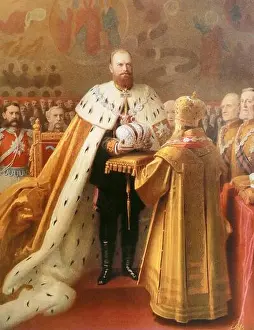 Formal Dress Prints: Coronation of the Russian Emperor Alexander III Alexandrovich in the Assumption Cathedral of the Moscow Kremlin