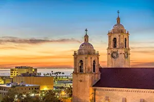 Corpus Christi, Texas, USA at Corpus Christi Cathedral in the early morning