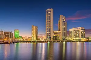Corpus Prints: Corpus Christi, Texas, USA downtown skyline at twilight