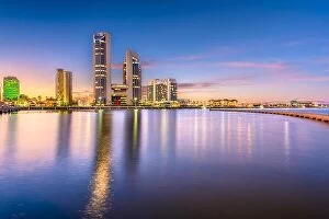 Images Dated 29th January 2018: Corpus Christi, Texas, USA skyline on the bay in the evening
