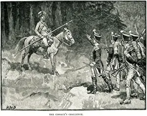 Settlements Prints: cossack's challenge 1812 Cossack military regiments service Russian Imperial Army
