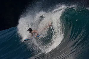 Surfer Prints: Costa Rica Central America Playa Escondida wave waves surfer surfing board action sport water sports recreation ocean