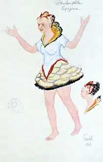 Based Prints: Costume design for Papegena, 1913