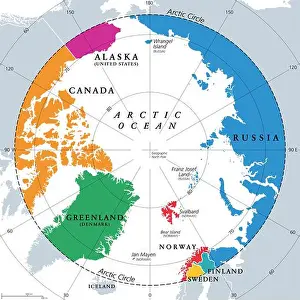 North Pole Prints: Countries within the Arctic Circle