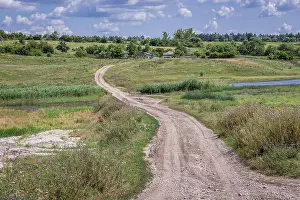 Dirt Road Prints: Country road in Stircea village (Polish Styrcza) in Glodeni District of Moldova