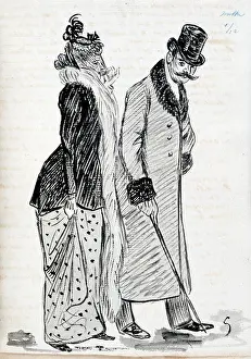 Veil Prints: The Couple, c1870-1893. Artist: Guy de Maupassant
