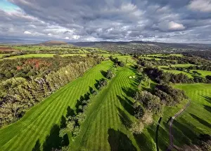 Golf Course Prints: Part of the course at Pontardawe Golf Club in Swansea South Wales UK