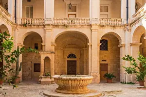 City Landscape Prints: A courtyard in the historic town of Medina, Malta