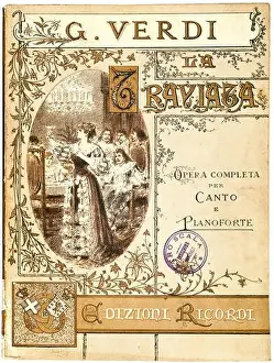 Cover of the vocal score of opera La Traviata by Giuseppe Verdi, 1853