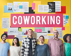 Group Of Prints: Coworking Space Community Business Start-up Concept
