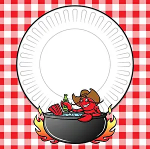 Crawfish Prints: Crawfish Boil Invite- An Illustration of a Crawfish Boil Invite