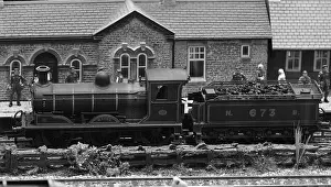 Nurses Prints: Crawley, West Sussex/ United Kingdom- January 7 2020: Maude an NBR J36 locomotive set in a World War One diorama