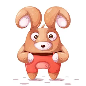 Bunny Prints: Crazy rabbit with big eye