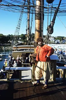 Mate Prints: One of the crew of the replica of the pilgrims ship 'Mayflower 'at Plymouth Massachusetts USA