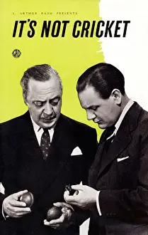 Cricketer Prints: Its Not Cricket Basil Radford and Naunton Wayne on the cover of the brochure for the English 1949 crime comedy