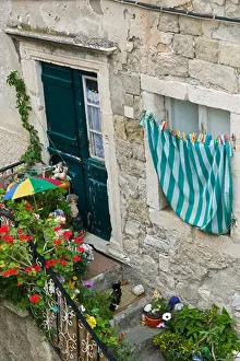 Dubrovnik Prints: Croatia, Southern Dalmatia, DUBROVNIK. Old Town DUBROVNIK, window detail