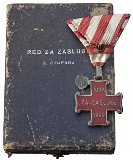 Merit Prints: A Croatian Order of Merit 'Red Za Zasluge' 3rd Class