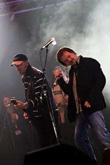 Singers Prints: croatian singer Gibonni performing on stage with the best macedonian guitar player Vlatko Stefanovski
