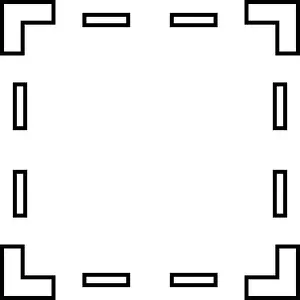Screenshot Prints: Crop black icon