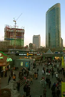 South Korea Prints: Crowd at the entrance of COEX mall Seoul Gyeonggi Do South Korea