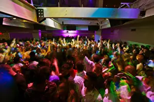 Differential Focus Prints: Crowd of people dancing at a concert