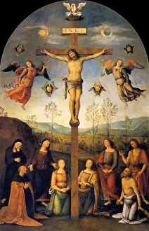 Crucifixion Prints: Crucifixion between 1503 and 1506. 996 Pietro Perugino - Crucifixion - WGA17258