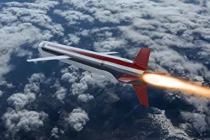 Vortex Prints: A cruise missile is moving at high speed in the atmosphere