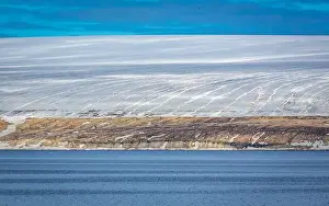 White Clouds Prints: cruising through the wonderful Arctic along glacier between Nordaustlandet and Spitsbergen