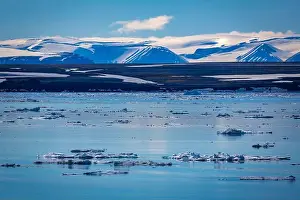White Clouds Prints: cruising through the wonderful Arctic along glacier between Nordaustlandet and Spitsbergen