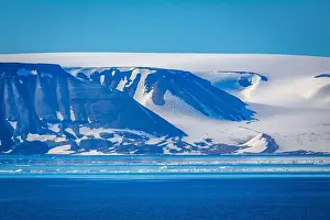 White Clouds Prints: cruising through the wonderful Arctic along glacier between Nordaustlandet and Spitsbergen