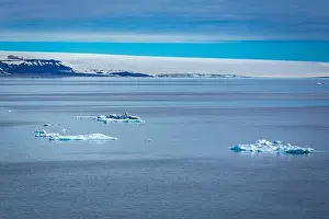 White Clouds Prints: cruising through the wonderful Arctic along glacier between Nordaustlandet and Spitsbergen