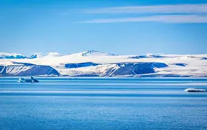 White Clouds Prints: cruising through the wonderful Arctic along glacier between Nordaustlandet and Spitsbergen