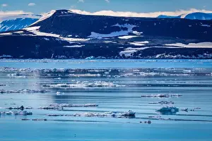 White Clouds Prints: cruising through the wonderful Arctic along glacier between Nordaustlandet and Spitsbergen