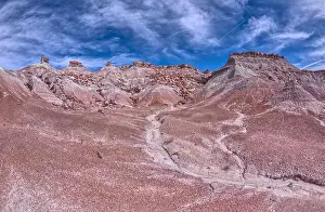 Wonders Prints: Crumbling cliffs of a mesa near Hamilili Point in Petrified Forest