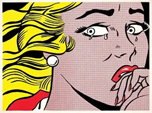 Pop Art Prints: Crying Girl. Museum: Courtesy Sonnabend Gallery, New York. Author: ROY LICHTENSTEIN