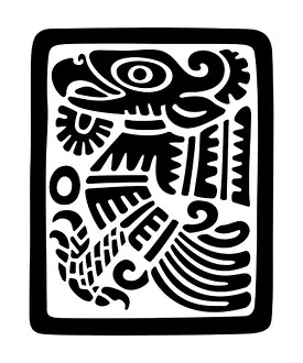 Mesoamerica Prints: Cuauhtli, symbol for the golden eagle