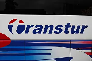 Cuba Transtur Logo On The Side Of A Tourist Bus
