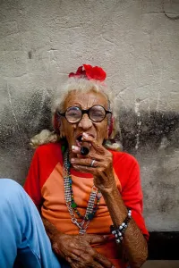 Real Life Prints: Cuban Woman With Cigar