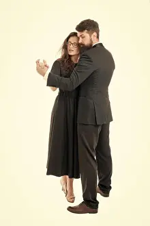Cuddle Prints: Cultural entertainment. Couple in love romantic dance