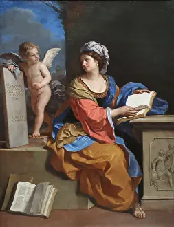 National Gallery Prints: The Cumaean Sibyl with a Putto by Italian Baroque painter Guercino at the National Gallery