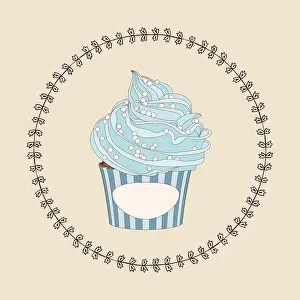 Decorate Prints: Cupcake and doodle frame. Ideal for posters