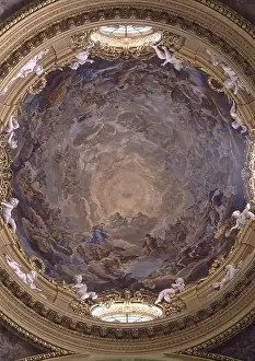 Community Of Madrid Prints: CUPULA DE LA CAPILLA DEL PALACIO REAL DE MADRID - SIGLO XVIII