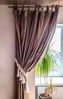 Closet Prints: curtain tieback in boho style in interior