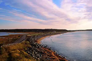Salty Prints: Curve in road leading down to East Lawrencetown beach