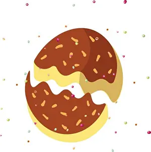 Biscuits Prints: Cute cartoon chocolate biscuit