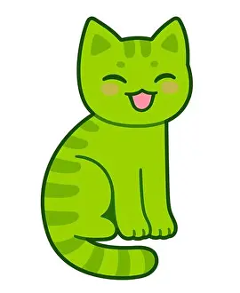 Tabby Prints: Cute cartoon watermelon cat drawing