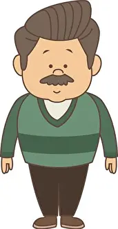 Fatherhood Prints: Cute father cartoon